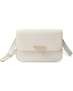 Prada レザーショルダーバッグ - ホワイト