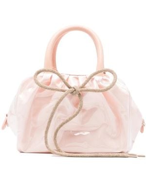Simone Rocha Mini Gathered Bow Tote Bag - Pink