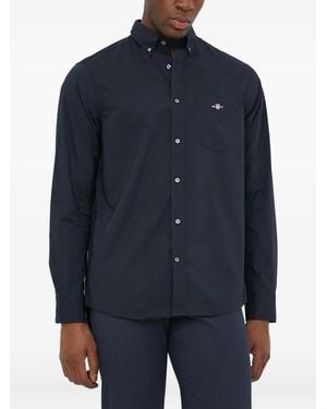 GANT Embroidered-Logo Shirt - Blue