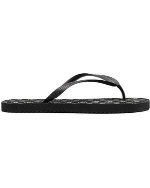 Philipp Plein Flip-Flops Mit Logo-Print - Schwarz