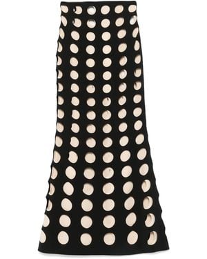 A.W.A.K.E. MODE Layered-holes maxi skirt - Schwarz