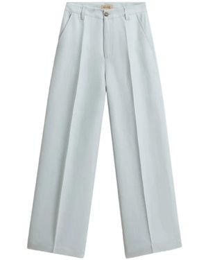 Woolrich Belt-Loops Crease Straight Pants - Blue