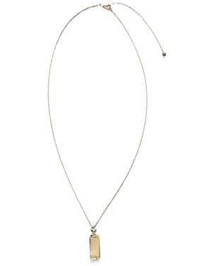 Ami Paris Collar De Canalé Con Colgante Cilíndrico - Blanco
