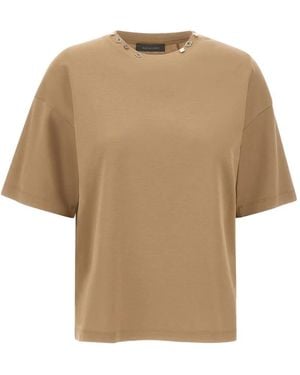 Elena Miro T-Shirt À Ornements - Natural