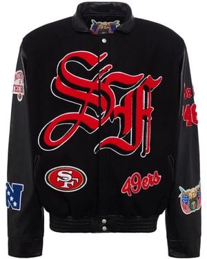 Jeff Hamilton X San Francisco 49Ers Bomber Jacket - Red