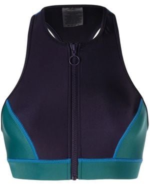 Duskii Colour-Block Bikini Top - Blue