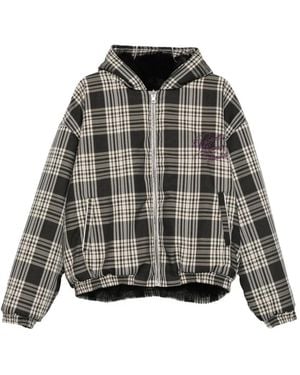 PDF Jo Plaid-Pattern Jacket - Gray