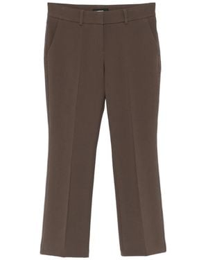 Cambio Pantaloni Crop Con Zip - Marrone