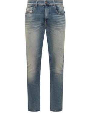 DIESEL 2019 D-Strukt Button-Fastening Jeans - Blue