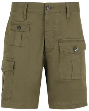 DSquared² Buttoned Cargo Shorts - Green