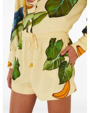 FARM Rio Banana Grapes Drawstring Lenzing Ecovero Euroflax Shorts - Yellow