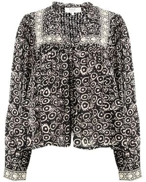 Sea Blouse Imprimée Emmeline À Manches Longues - Black