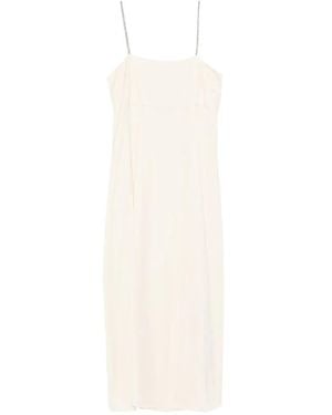 Peserico Satin Midi Dress - White