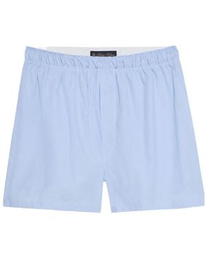 Brooks Brothers Micro-Stripe Cotton Boxers - Blue