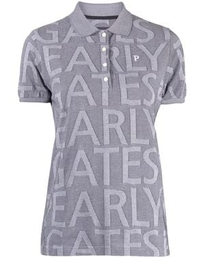 PEARLY GATES Poloshirt Mit Jacquard-Logo - Blau