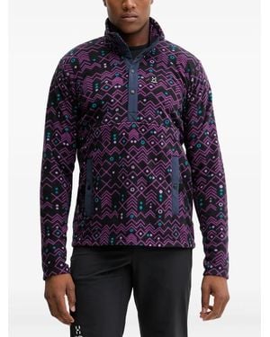 Haglöfs Mora Geometric-Patterned Sweater - Blue