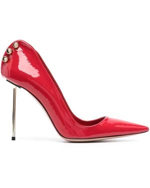 HARDOT Supreme Ass Metallic-Heel 101Mm Patent-Finish Pumps - Red
