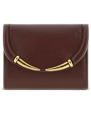 Roberto Cavalli Fang-Embellished Wallet - Brown