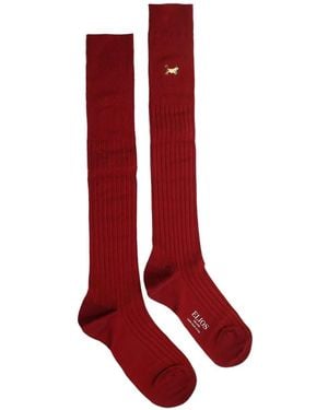 Elios Milano Toro Embroidered Ribbed Socks