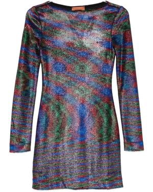 Missoni Abito Corto Con Motivo Astratto - Blu
