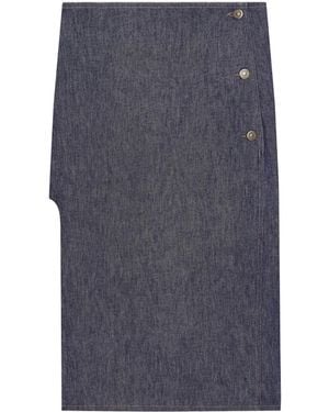 Courreges Straight Denim Skirt - Blue