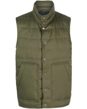 Kiton Mock-Neck Padded Gilet - Green