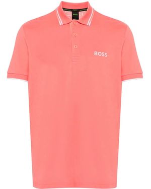 BOSS ピケ ポロシャツ - ピンク