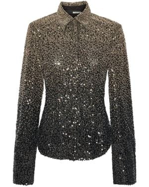 ROTATE BIRGER CHRISTENSEN Beaded Embellishments Shirt - Black