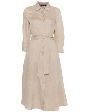 Pennyblack Tie-Waist Midi Dress - Natural