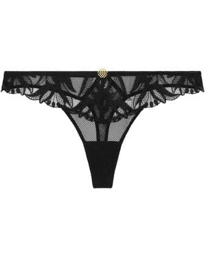 Aubade Sweet Euphoria Embroidered Thong - Black