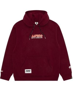 Aape By A Bathing Ape Cartoon-Graphic Hoodie - Red