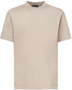 Giuliano Galiano Round-Neck Short-Sleeve T-Shirt - Natural