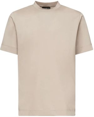 Giuliano Galiano Round-Neck Short-Sleeve T-Shirt - Natural