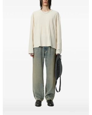 mfpen Gestreifter Pullover - Weiß
