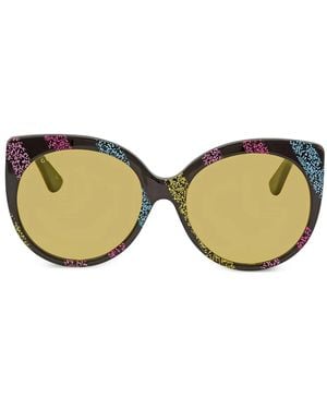 Gucci Round-Frame Sunglasses - Brown