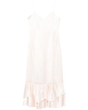 Jil Sander Ruffled Slip Dress - White