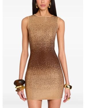 retroféte Kenda Embellished Mini Dress - Brown