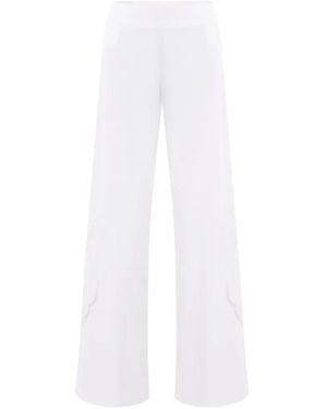 Saiid Kobeisy Perforated Denim Top Pants - White