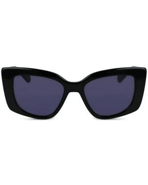Liu Jo Logo-Plaque Sunglasses - Blue