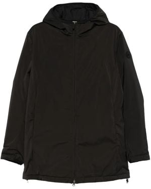 Colmar Hooded Zip-Front Coat - Black