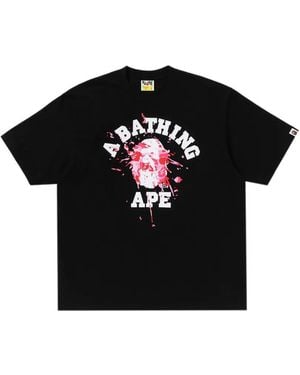 A Bathing Ape Camiseta Con Logo Estampado - Negro