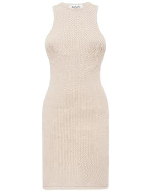 Laneus Sleeveless Knitted Dress - White