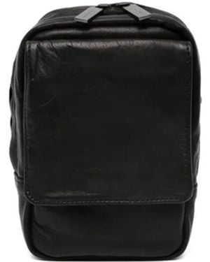 Yohji Yamamoto Sacoche En Cuir Scratch - Black