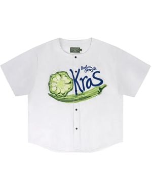DENIM TEARS X Sky High Farm Workwear Harlem Okras Baseball Jersey - White