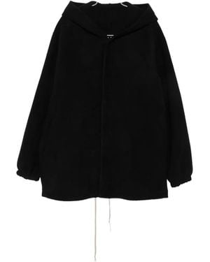 Rick Owens Tour Hooded Single-Breasted Coat - Black