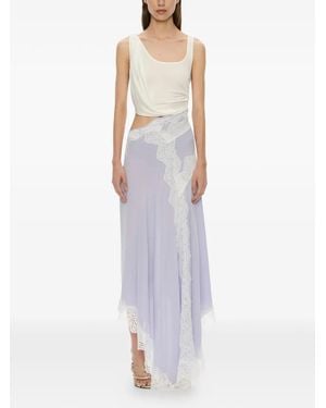 Christopher Esber Verve Twisted Lace Asymmetric Dress - Purple
