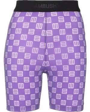 Ambush Monogram Knee-Length Shorts - Multicolor