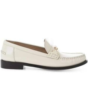 Ferragamo Harry Patent Leather Loafers - White