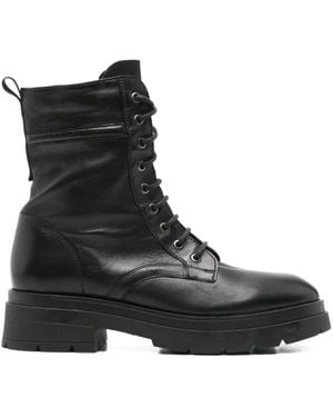 Marc O' Polo Lace-Up Leather Boots - Black