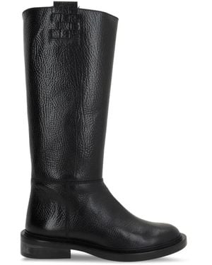 Hereu Bottes Anella En Cuir - Noir